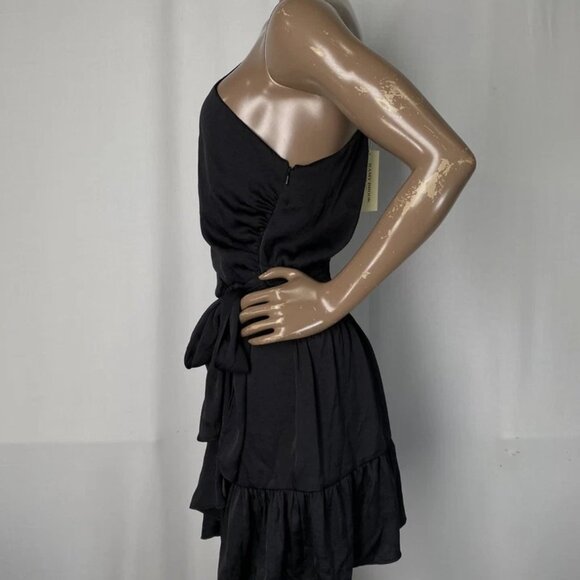 Ramy Brook Women's Harrison Asymmetric Mini Dress Black Size S | One Shoulder - Picture 6 of 8